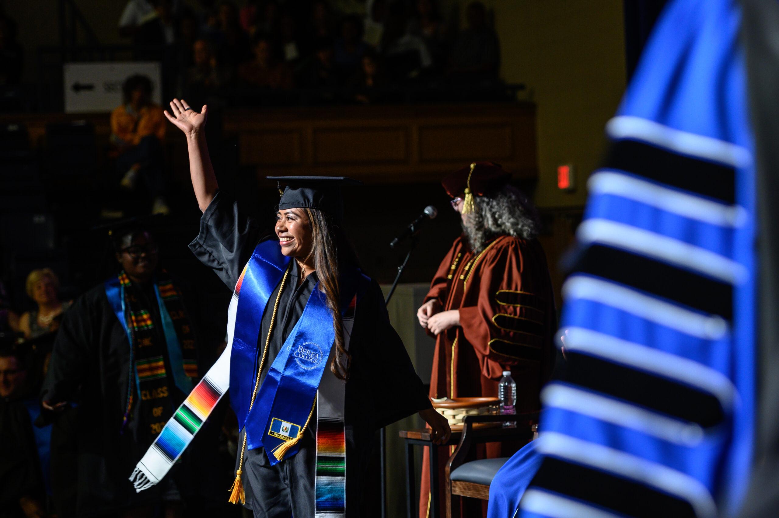 Jenny at her commencement ceremony